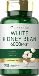 美國 Carlyle White Kidney Bean 白腎豆 白腰豆 6000mg 澱粉阻擋, 食慾抑製, Carb Blocker (200 粒裝)