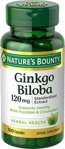 美國 Nature's Bounty 高純度銀杏精華 120mg (100粒裝) | 補腦提神 增強記憶力 改善手腳冰冷 腦血管健康 - Beauty Xtreme