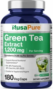 美國 NusaPure 高純度綠茶素 EGCG 1200mg (180粒裝/90日份) | 20倍濃縮相當於24000mg 燃脂減肥 抗氧化抗三高 護心排毒