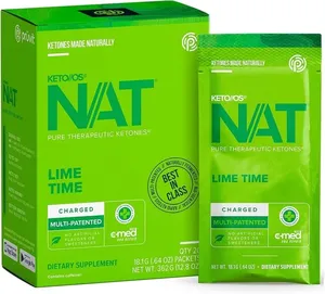 美國 Pruvit KETO//OS® NAT™ 青檸味外源生酮飲 (20包裝/含咖啡因) | 59分鐘極速入酮 獨家專利N8配方 燃脂提神 - Beauty Xtreme