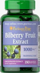 美國 Puritans Pride 藍莓素 Bilberry 山桑子 護眼明目 180 粒 超高份量每粒 1000mg Bilberry (4:1 extract 250mg Bilberry 提取物) - Beauty Xtreme