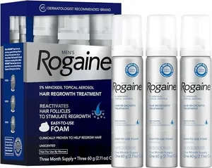 美國 倍健(落建) Rogaine Foam 5% Minoxidil 男士生髮泡沫裝盒裝3支 – 共 3 個月用量 (美國代購) - Beauty Xtreme