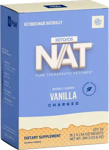 Pruvit KETO//OS® NAT™ 酮能源系統® 致純系列™ 雲呢拿味 (含咖啡因) 20包裝 - Beauty Xtreme