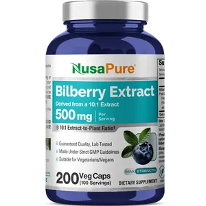【美國製造】NusaPure 純素山桑子藍莓素精華 500mg（200粒植物膠囊 | 100日份量）10:1 高比例濃縮萃取 | 強效護眼明目、擊退紅筋乾眼、抗藍光抗疲勞 - Beauty Xtreme