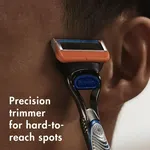 吉列 Gillette FUSION5 鋒隱 5 剃鬚刀片 (12片裝) | 經典五刀片 漸進式減壓 背面精準修髮刀 順滑不傷膚 畫廊縮圖 1