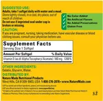 Nature Made Vitamin E 180 mg (400 IU) dl-Alpha, Dietary Supplement for Antioxidant Support, 300 Softgels, 300 Day Supply Gallery Thumbnail 2