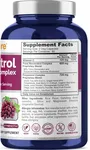 NusaPure Resveratrol & Polyphenol Complex 1450mg (180 Veggie Capsules) | Vitamin C Cellular Longevity & Heart Support Gallery Thumbnail 1