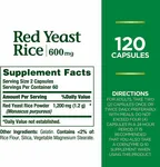 Nature's Bounty Red Yeast Rice 600mg (120 Capsules) | Heart Health & Cholesterol Support Supplement Gallery Thumbnail 1