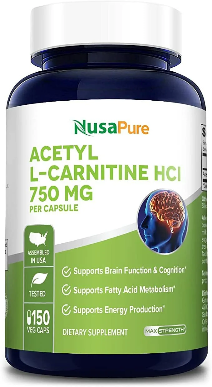 美國 NusaPure 乙醯左旋肉鹼 Acetyl L-Carnitine (ALC) 750mg - 150 粒 - Beauty Xtreme