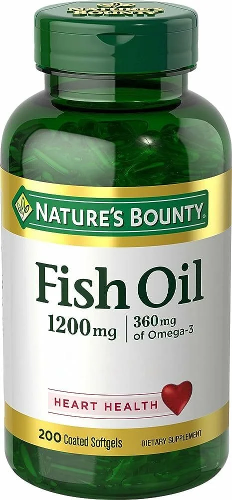 美國 Nature's Bounty 深海魚油 1200mg (200粒大瓶裝) | 高純度 Omega-3 護心通血管 無腥味配方 經檢測除水銀 - Beauty Xtreme