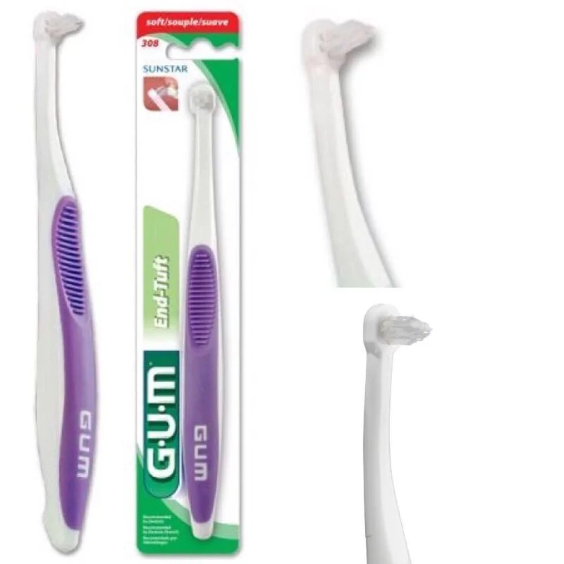 美國 GUM 單束毛 牙刷 防牙周病 End-Tuft Toothbrush 用於難以觸及區域的GUM簇絨牙刷，軟毛 - Beauty Xtreme