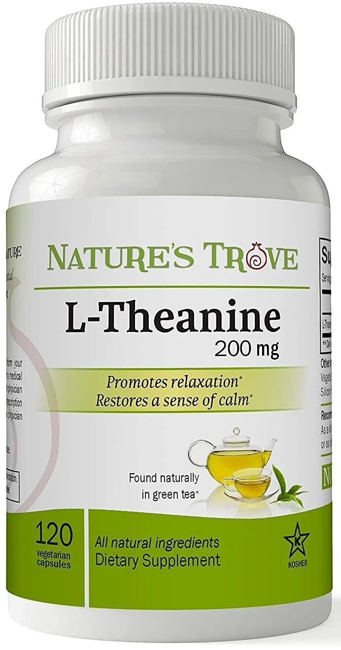 美國 Nature's Trove 天然 L-茶氨酸 200mg (120粒素食膠囊) | 減壓放鬆不瞌睡 舒緩焦慮 改善睡眠質素 腦波專注 - Beauty Xtreme