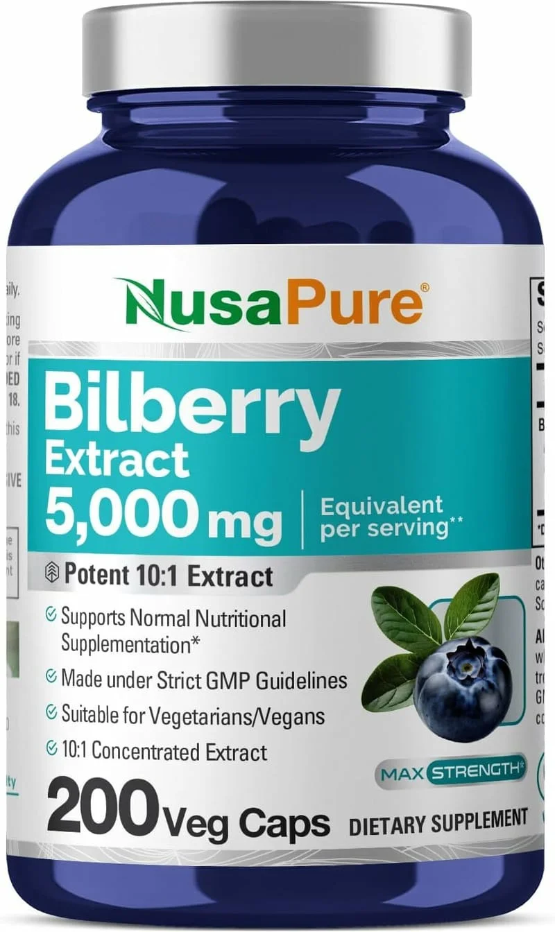 美國 NusaPure 山桑子 藍莓素 Bilberry 護眼明目 5000mg Bilberry - Beauty Xtreme