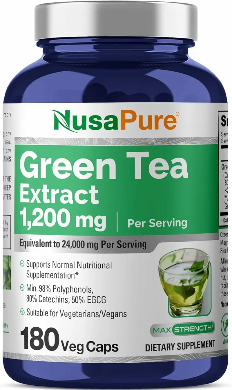 美國 NusaPure 高純度綠茶素 EGCG 1200mg (180粒裝/90日份) | 20倍濃縮相當於24000mg 燃脂減肥 抗氧化抗三高 護心排毒 - Beauty Xtreme