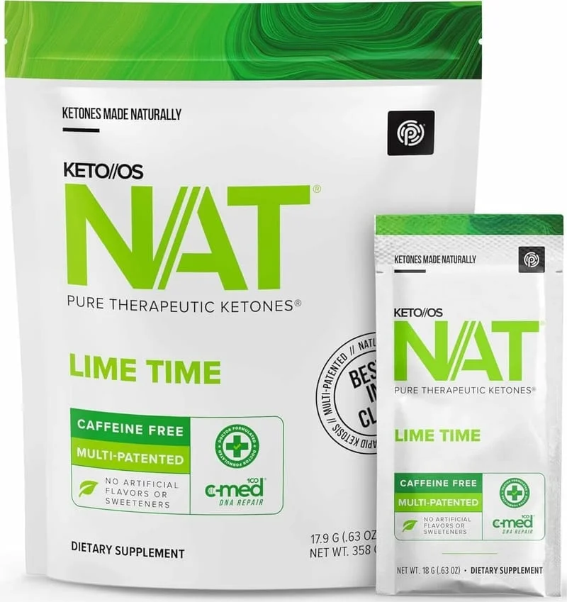 Pruvit KETO//OS® NAT™ 酮能源系統® 致純系列™ 青檸味(不含咖啡因) 20包裝 - Beauty Xtreme