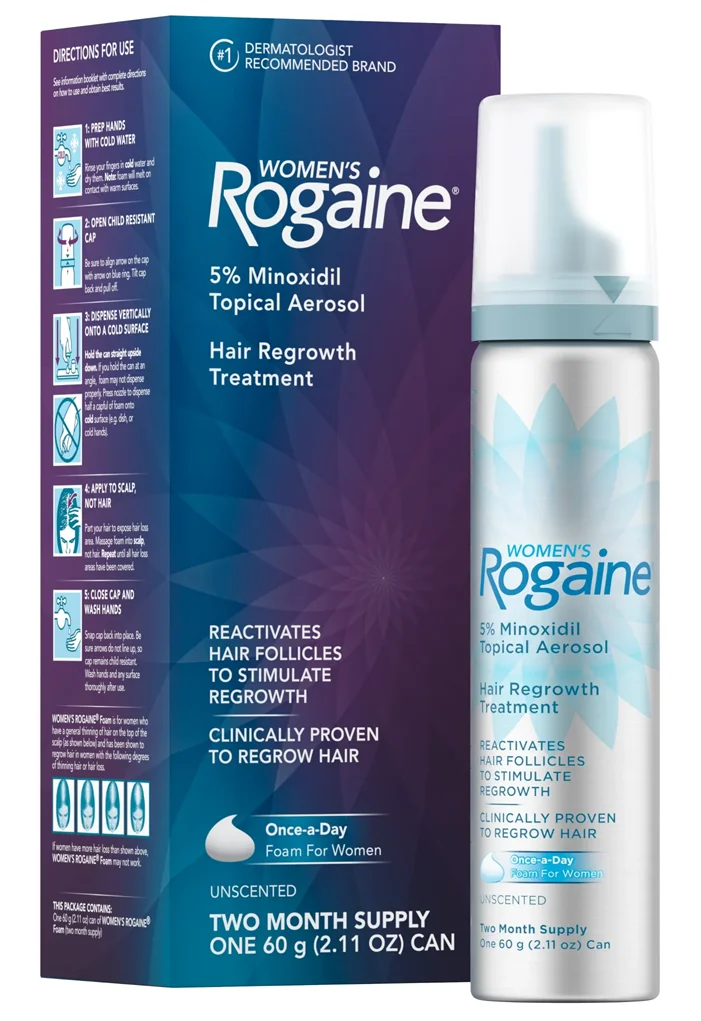 (盒裝1支) 美國 倍健女士 ROGAINE 5% Minoxidil Foam 落建生髮泡沫 (女士專用配方) 盒裝1支裝 – 共 2 個月用量 (美國代購) - Beauty Xtreme