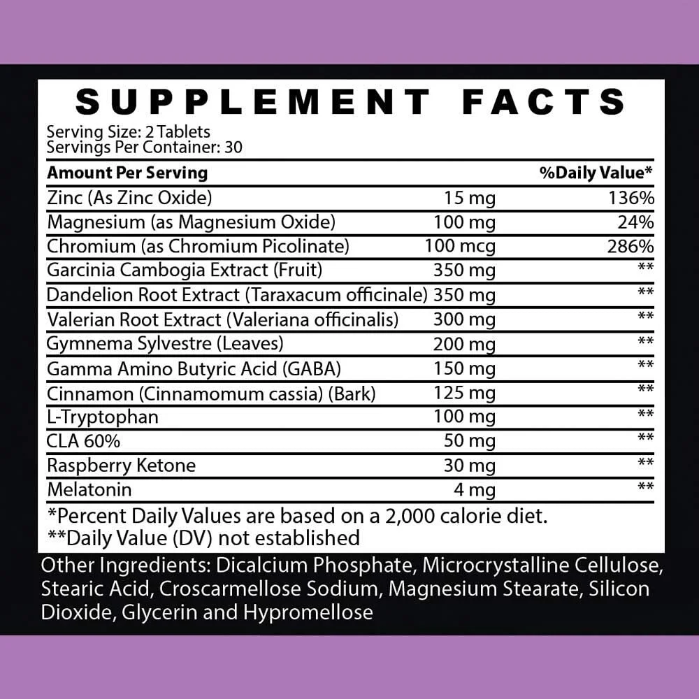 Angry Supplements Skinny Dreams, All Natural Weight Loss Nighttime Sleep Aid, Overnight Fat Burner, Appetite Suppressant (60 Capsules) - Image 1