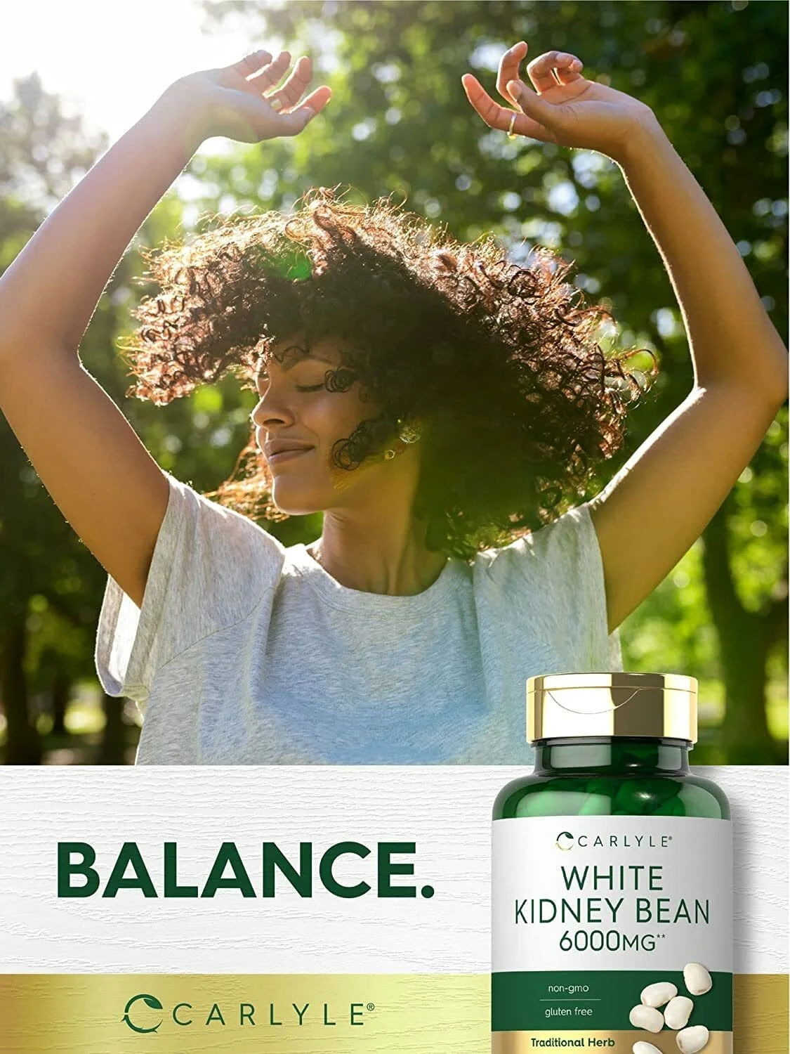 美國 Carlyle White Kidney Bean 白腎豆 白腰豆 6000mg 澱粉阻擋, 食慾抑製, Carb Blocker (200 粒裝) - 圖片 6