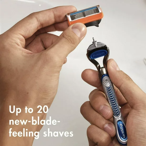 吉列 Gillette FUSION5 鋒隱 5 剃鬚刀片 (12片裝) | 經典五刀片 漸進式減壓 背面精準修髮刀 順滑不傷膚 - 圖片 2