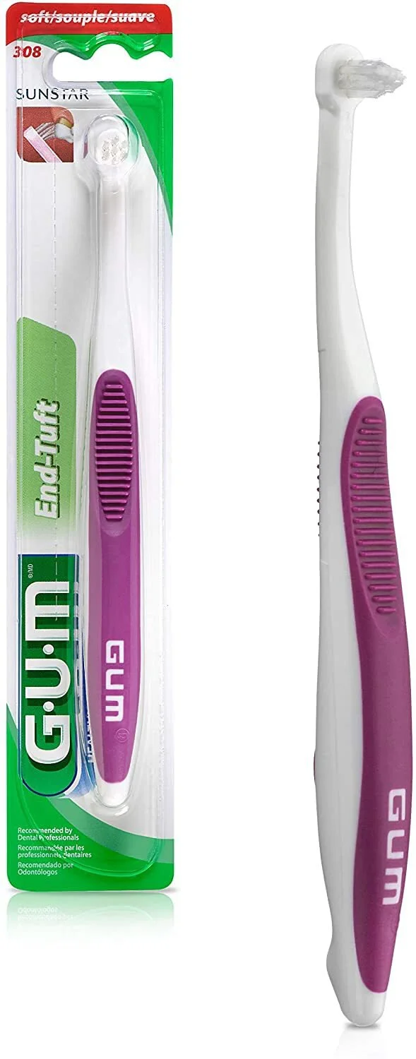 GUM End-Tuft Toothbrush for Hard-to-Reach Areas, Soft Bristles - Image 1