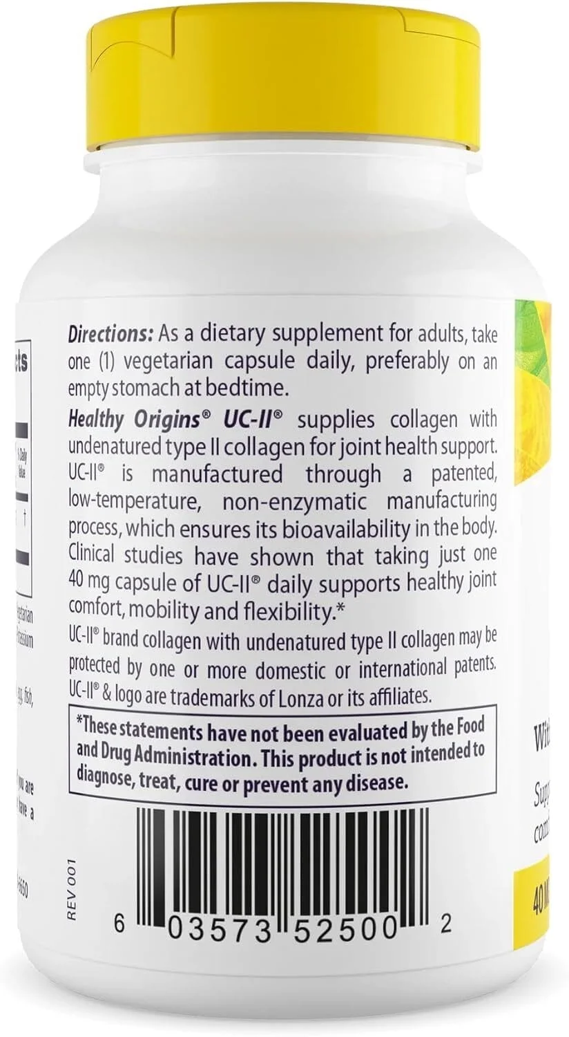 美國 Healthy Origins UC-II 非變性二型膠原蛋白 40mg (120粒裝) | 專利骨膠原 護膝 每日一粒 關節靈活舒緩痛楚 - 圖片 6