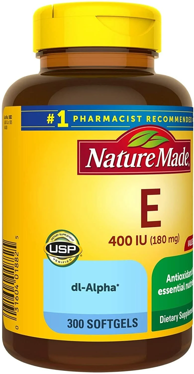 Nature Made Vitamin E 180 mg (400 IU) dl-Alpha, Dietary Supplement for Antioxidant Support, 300 Softgels, 300 Day Supply - Image 3