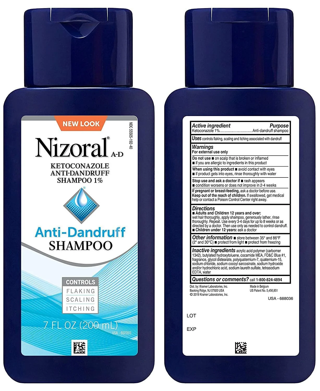 Nizoral 仁山利舒 去屑止癢 防脫髮 生髮洗髮水200ml Nizoral Anti Dandruff Shampoo (美國代購) - 圖片 1