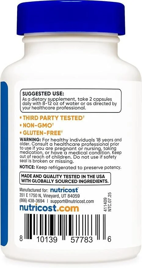 Nutricost NMNH 500mg Cellular Rejuvenation Repair Capsules - Image 3