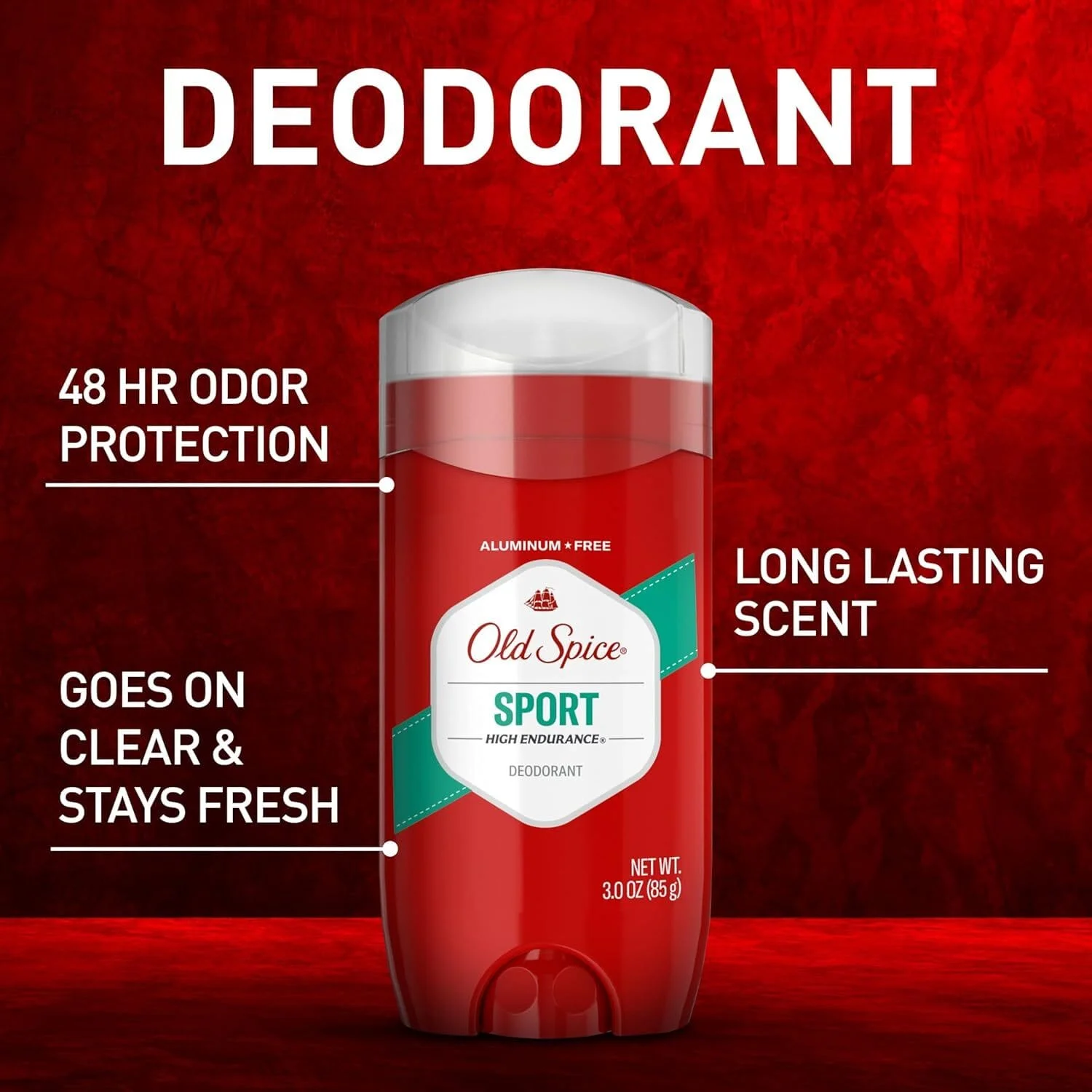 美國 Old Spice 無鋁除臭劑 男士專用，高耐力，24/7汗臭防護，止汗運動香型，85g (3.0盎司) 💪🛡️ - 圖片 3