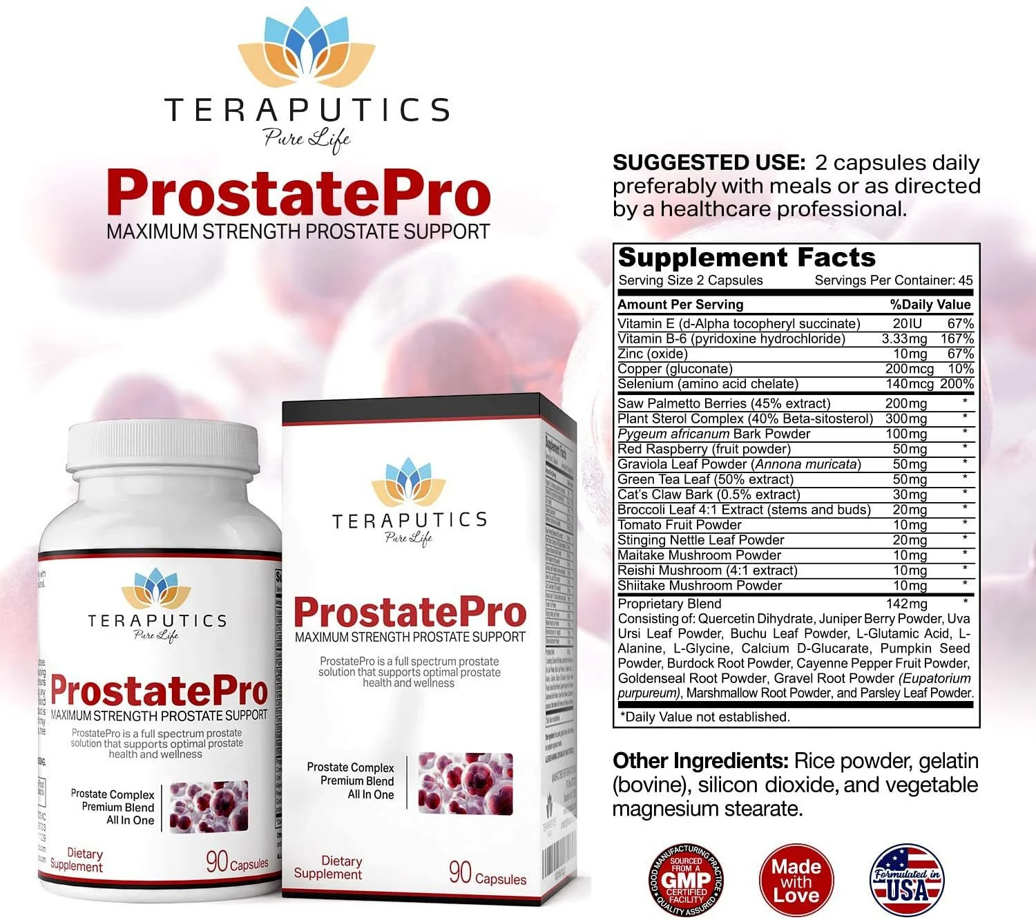 ProstatePro - 33 Herbs Saw Palmetto Prostate Health Supplement for Men - Image 1