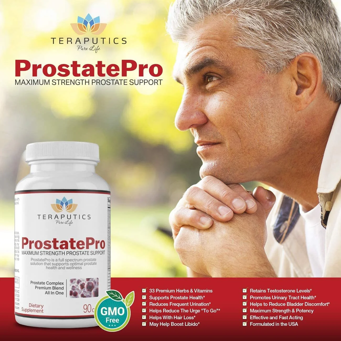 ProstatePro - 33 Herbs Saw Palmetto Prostate Health Supplement for Men - Image 2