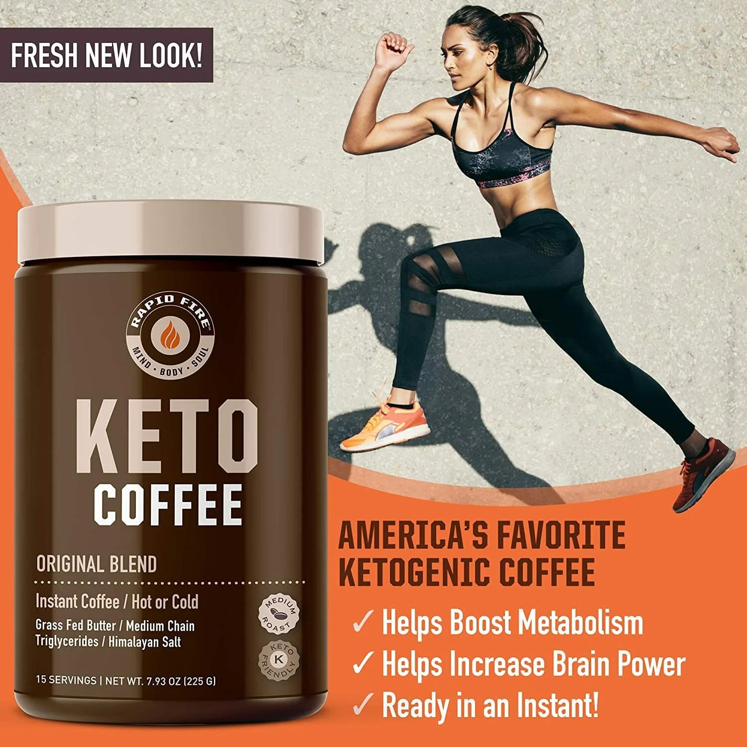 RAPIDFIRE Keto Coffee Mix, Original, 7.93 Ounce - Image 3