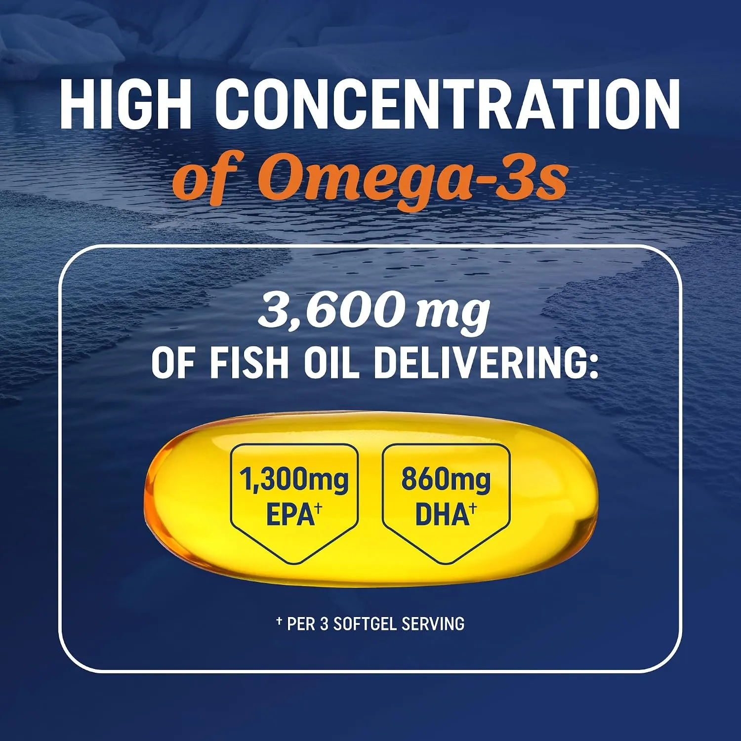 MAV NUTRITION Triple Strength Omega 3 Fish Oil 3600mg 深海魚油 120粒 檸檬味 - 圖片 3
